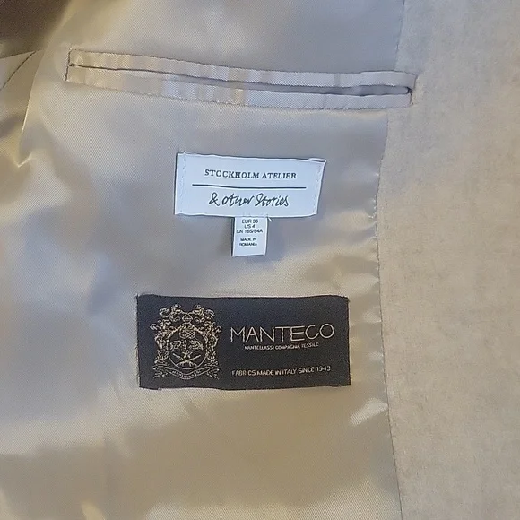 & Other Stories Stockholm Atelier Oversized Wool-Blend Blazer - Picture 4 of 6